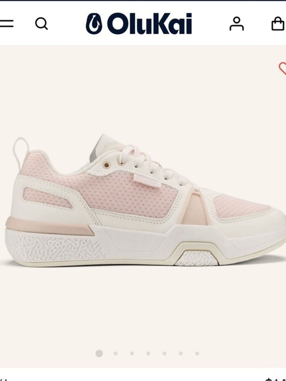 ๐ OluKai Women's Court 'Anau Sneakers in Rose Dust and White Size 10 - Picture 3 of 9